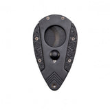 Black Cigar Cutter Butterfly Style with Leather Pouch
